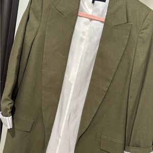 Zara Khaki Blazer with Ivory Interior